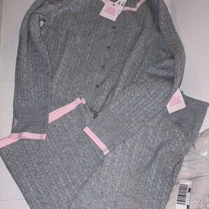 LoveShackFancy Gray and Pink amazing set! Pink collab nwt sold out!